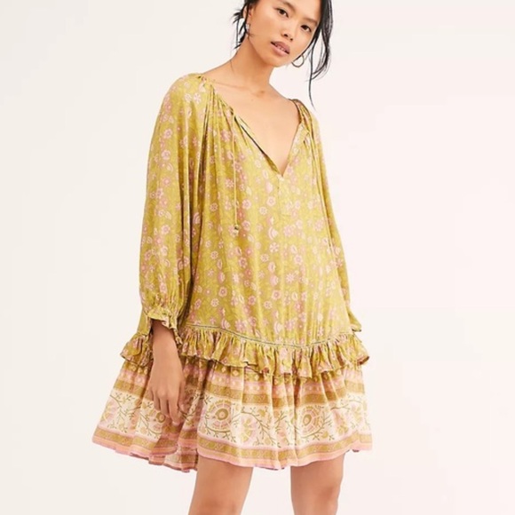 Spell & Gypsy Dahlia tunic dress mini floral - Picture 2 of 7